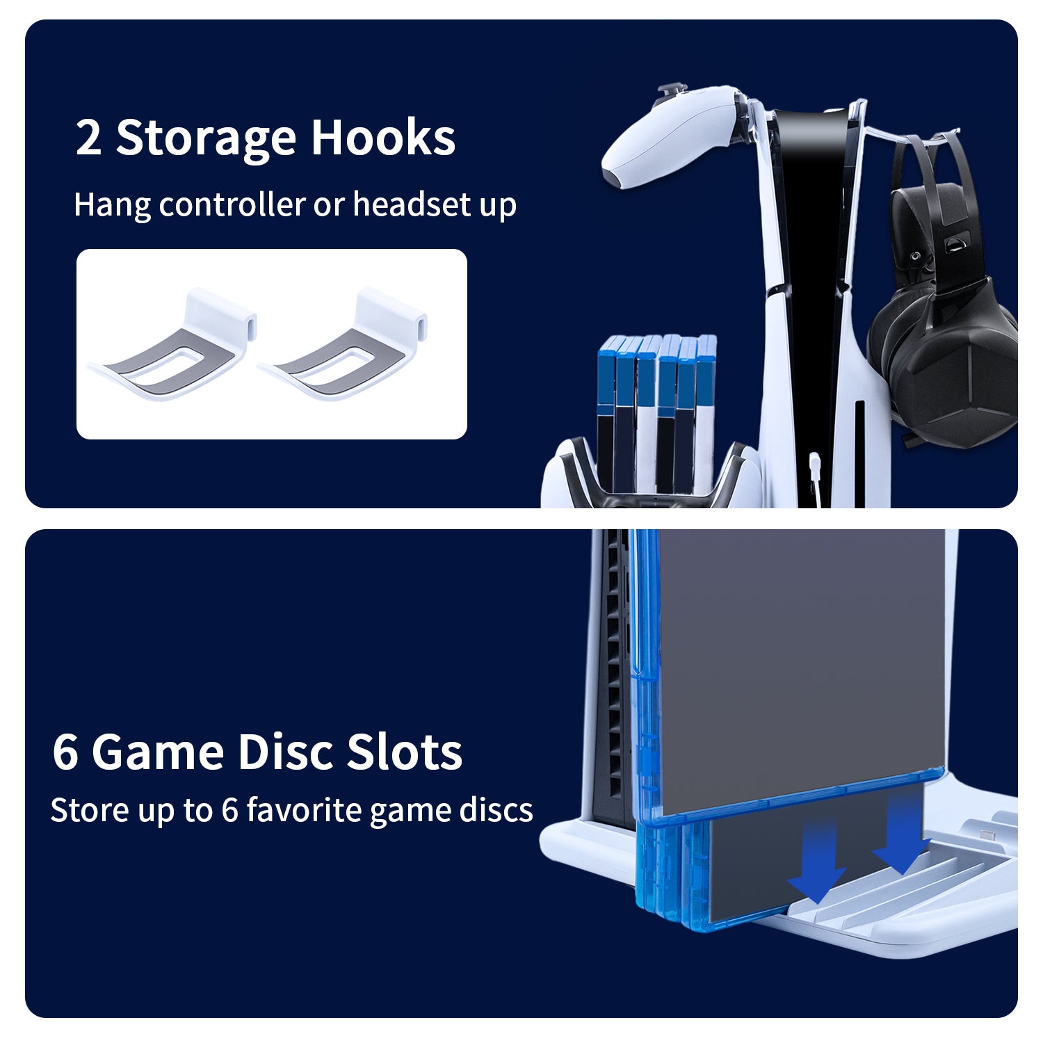 iPlay Multifunctional Cooling Stand for PS5 Slim Disc/Digital Edition ...