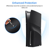 Dustproof Silicone Protective Case Cover for PS5 Slim Disc Edition-Black