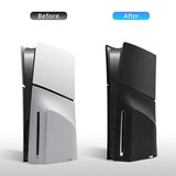 Dustproof Silicone Protective Case Cover for PS5 Slim Disc Edition-Black