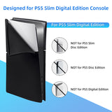 Dustproof Silicone Protective Case Cover for PS5 Slim Digital Edition-Black
