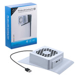 Side Face Plate Cooling Fan with Light for PS5 Slim Digital/Disc Edition-White(SY-P5-598S)