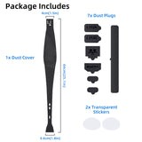 Ipega 8 In 1 Dust Cover and Dust Plugs for PS5 Slim DE/UHD Gaming Console-Black(PG-P5S012)