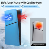 Replacement Side Panel Plate with Cooling Vent for PS5 Slim Digital Edition
