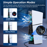 DOBE 3 In 1 Kit RGB Cooling Fan with Stand and Headset Hanger for PS5 Slim Console(TP5-3538D)