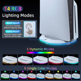 Ipega Universal RGB Vertical Stand for PS5 Pro PS5 Slim DE/UHD Gaming Console-White(PG-P5S035SA)
