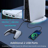 Ipega Universal RGB Vertical Stand for PS5 Pro PS5 Slim DE/UHD Gaming Console-White(PG-P5S035SA)