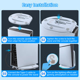 Ipega Universal RGB Vertical Stand for PS5 Pro PS5 Slim DE/UHD Gaming Console-White(PG-P5S035SA)