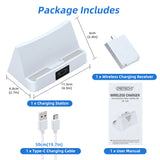 PGTECH Wireless Charger with MCU Temperature Control for PS5 Portal Console-White(GP-530)