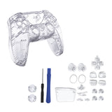 Transparent Case with Replacement Push Button Set for PS5 BDM-010 Controller