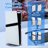Universal Upright Circular Base Stand for PS5 Pro/PS5 Slim/PS5 UHD Disc/Digital Consoles (Silver)