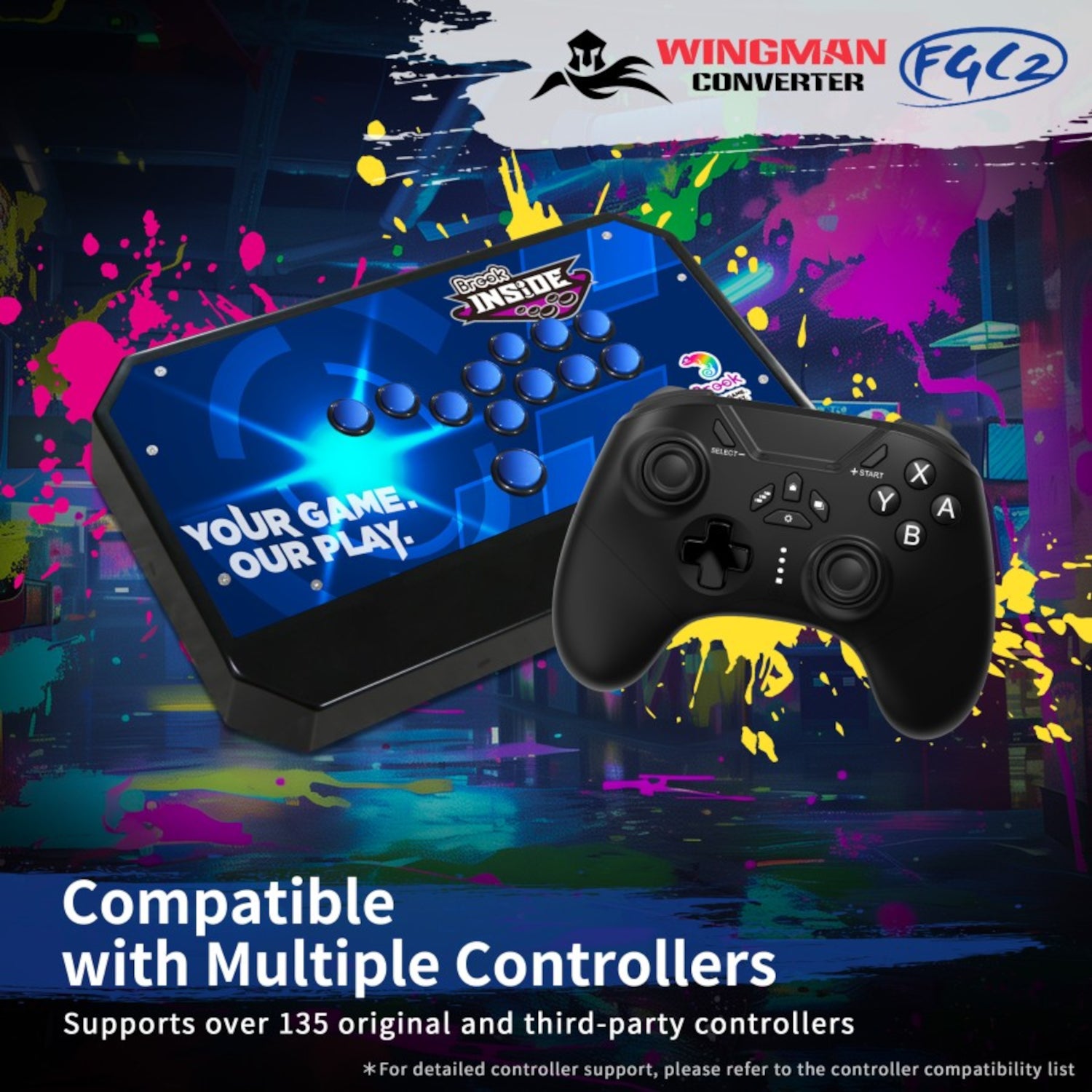 BLITZ 2 コントローラー + Wingman FGC2 PS5 PC Brook Wingman FGC 2 Wired PS5/PS4/XBox Series X|S/Xbox One/Xbox