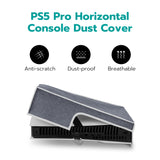 Cationic Polyester Fabric Dust Cover with Cutout for PS5 Pro Gaming Console(Horizontal-Gray)