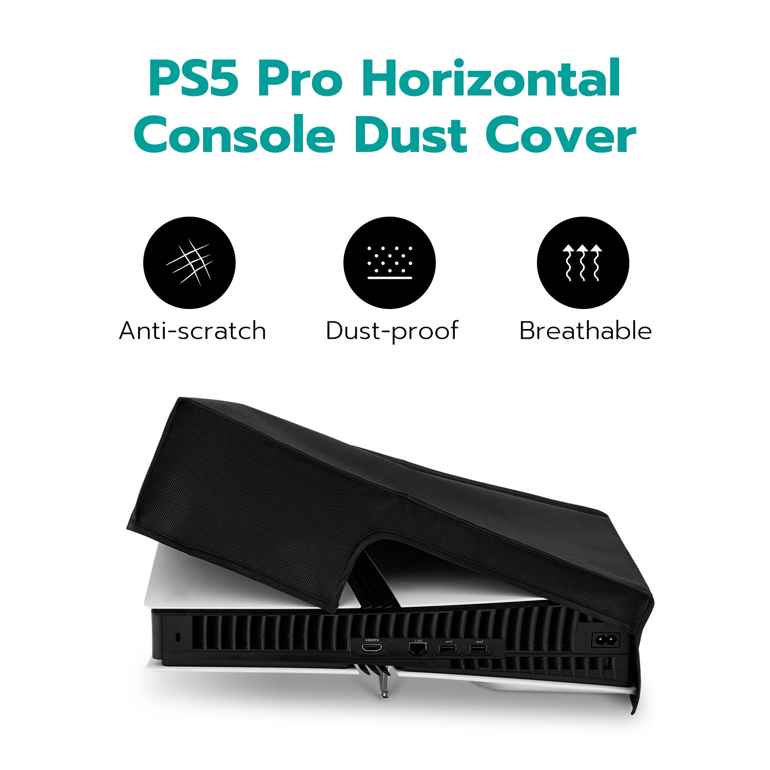 Oxford Nylon Fabric Dust Cover with Cutout for PS5 Pro Gaming