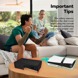 Oxford Nylon Fabric Dust Cover with Cutout for PS5 Pro Gaming Console(Horizontal-Black)