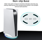 RGB Vertical Holder Stand with USB Hub for PS5 Console - White (P5-2028)