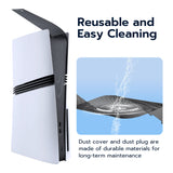 Ipega 8 in 1 DE/UHD Gaming Console Dust Cover and Plug for PS5 Pro DE/UHD Gaming Console-Black(PG-P5R001)
