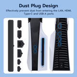 Ipega 8 in 1 DE/UHD Gaming Console Dust Cover and Plug for PS5 Pro DE/UHD Gaming Console-Black(PG-P5R001)