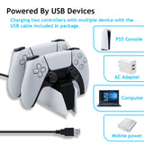 Honcam Tri-Protection Safety Dual Controller Charger for PS5 DualSense Controller