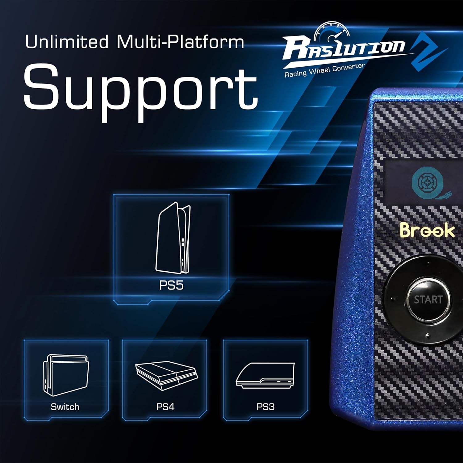 Brook Raslution 2 Racing Wheel Converter for PS5/PS4/PS3