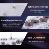 12 Button Leverless Arcade Controller for PC/Switch/PS4/PS3-Transparent Gray(SKY2040 V1.2)