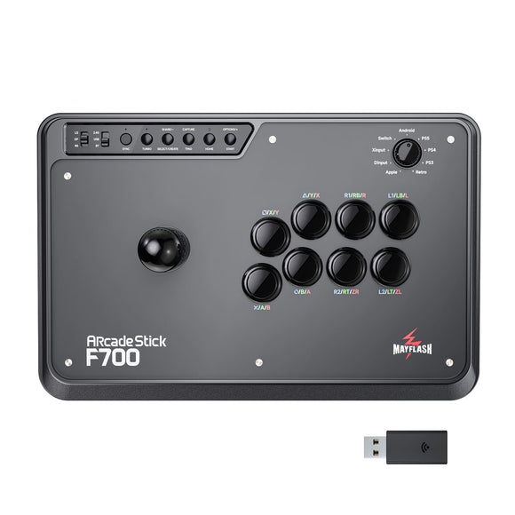 MayFlash Arcade Stick F700 compatible with PS5/ PS4/PS3/Switch/Windows/Apple macOS/iOS/iPadOS/Android/SEGA Mega Drive Genesis mini/Astro City mini/NEOGEO mini/NEOGEO Arcade Stick PRO/Raspberry Pi/Steam Deck