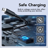 Type-C Female to 3DS Charging Cable - Black