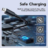 Type-C Female to 3DS Charging Cable - Black