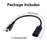 Type-C Female to 3DS Charging Cable - Black