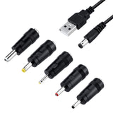 1M USB to DC Cable with 5.5x2.5mm/4.0x1.7mm/3.5x1.35mm/3.0x1.0mm/2.5x0.7mm
