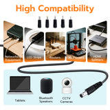 1M USB to DC Cable with 5.5x2.5mm/4.0x1.7mm/3.5x1.35mm/3.0x1.0mm/2.5x0.7mm
