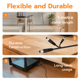 1M USB to DC Cable with 5.5x2.5mm/4.0x1.7mm/3.5x1.35mm/3.0x1.0mm/2.5x0.7mm