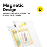 Mcbazel 35PT Magnetic Card Holder,Magnetic Trading Card Holders(Box of 10),Game Card Case Hard Protective Game Card Storage Case with UV Protection Transparent