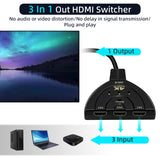 3-to-1 4K HDMI Switch - Black (HW-4K301X)