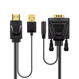 HDMI TO VGA CABLE WITH 3.5MM AUDIO PORT