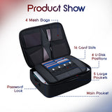 Fireproof Document Organizer with Safe Code Lock - Black