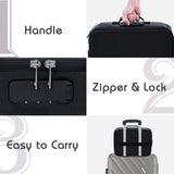 Fireproof Document Organizer with Safe Code Lock - Black