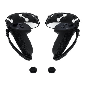 Silicone Protective Jacket with Thumb Cap for Oculus Quest 2 Controller - Black