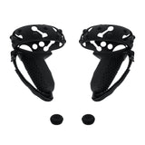 Silicone Protective Jacket with Thumb Cap for Oculus Quest 2 Controller - Black