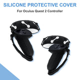 Silicone Protective Jacket with Thumb Cap for Oculus Quest 2 Controller - Black