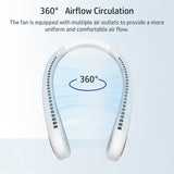 Portable USB Rechargeable Neck Fan with 3 Speed Level (M6)