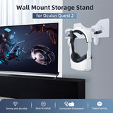 Wall Mount Storage Stand with Screws for Oculus Quest 2-White (JYS-OC001)