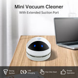 Rechargeable Desktop Mini Vacuum Cleaner with Nozzle - White (M19)