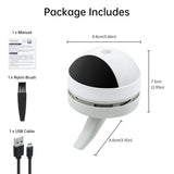 Rechargeable Desktop Mini Vacuum Cleaner with Nozzle - White (M19)