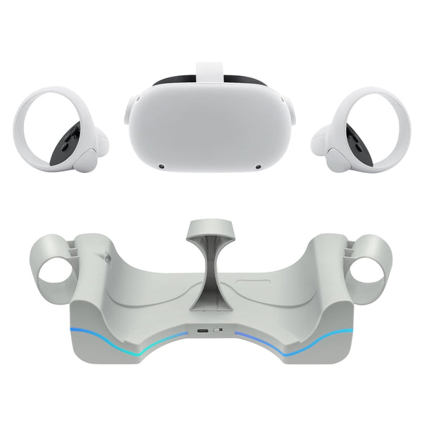 Wall Mount Charging Dock for Oculus Quest 2 Helmet - White (ZY-36
