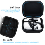Hard Storage Bag for Oculus Quest 2/Oculus  Quest 3 Gaming Headset - Black