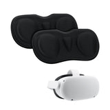 2 Pieces Lens Dust Proof Protective Cover for Oculus Quest 2/Pico Neo 3 -Black