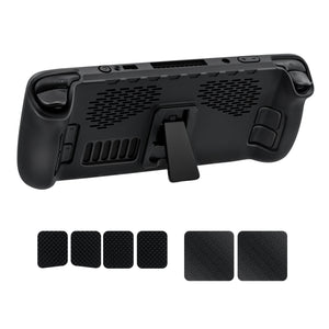 Protective TPU Case with Kickstand and Touchpad/Button Stickers - Black (JYS-SD009)