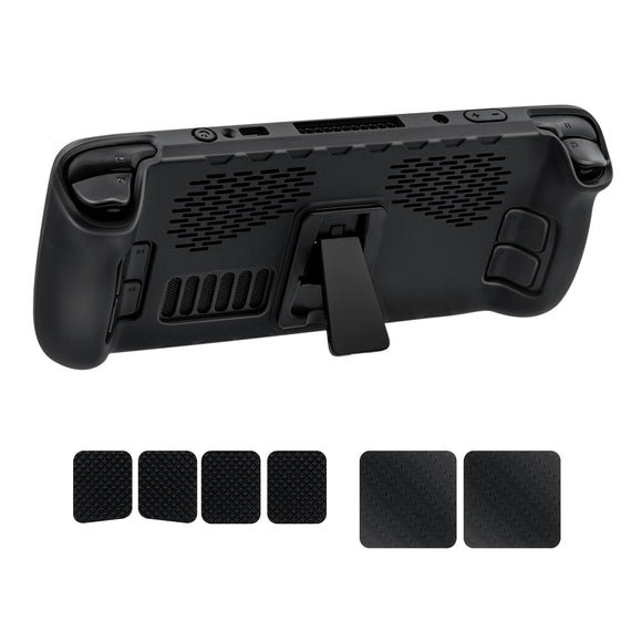 Protective TPU Case with Kickstand and Touchpad/Button Stickers - Black (JYS-SD009)