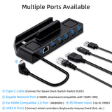 6 In 1 Dock Station with RJ45 LAN Port for Steam Deck/Nintendo Switch/Switch OLED -Black (SD02)