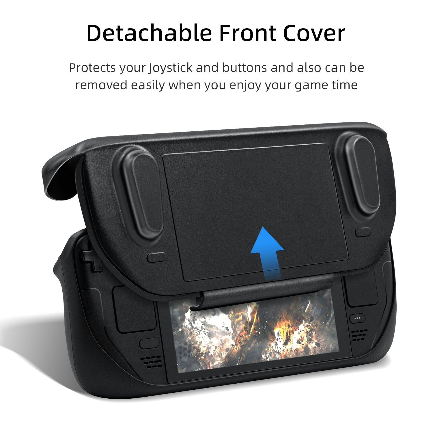 Protective Case With Kickstand with Detachable Front Cover For